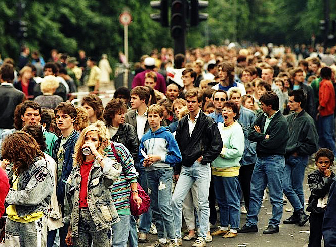 Berlin, Michael Jackson-Konzert, Wartende